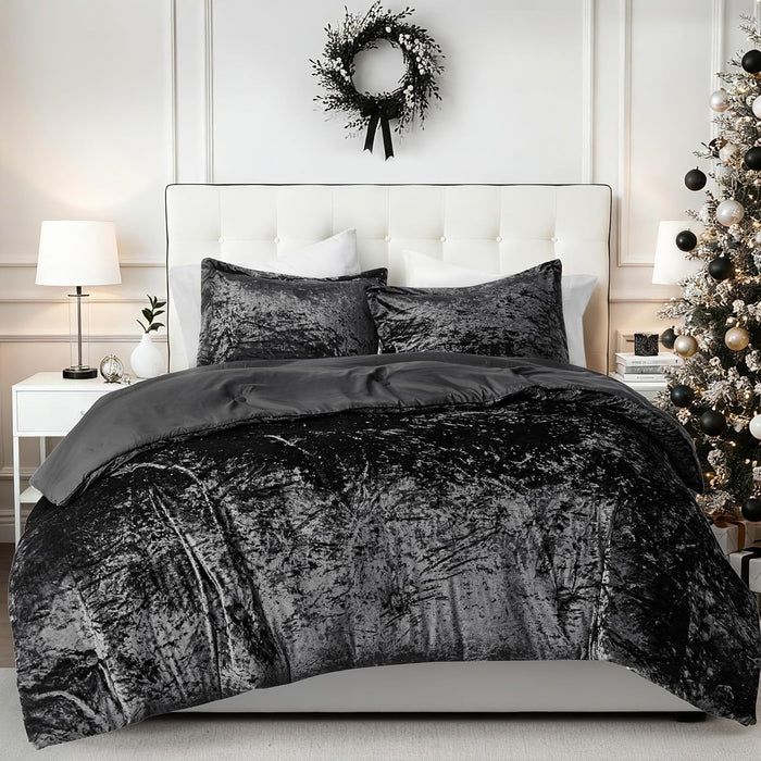 Comfort Spaces Juliette Luxe Comforter Set Velvet Lush with Soft Brushed Microfiber Reverse, All Season Cozy Velvet Bedding Sets, Fluffy Comforter Bed Set, Matching Sham, Blush King 3 Piece