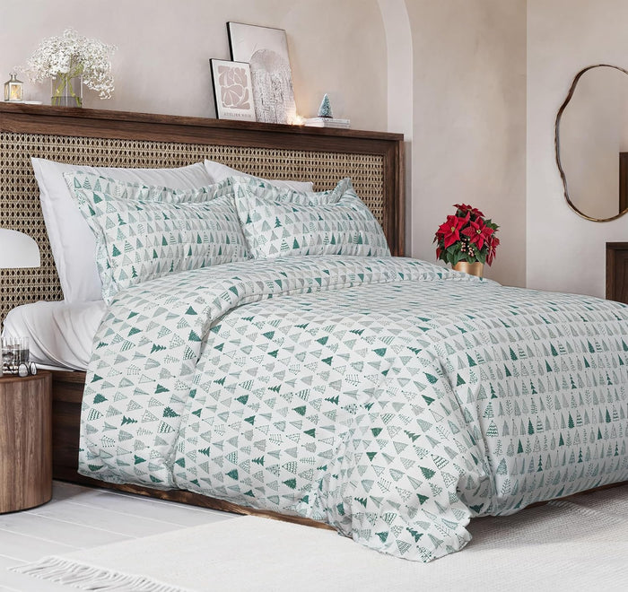 Duvet Cover King Size Set - Extra Soft King Size Duvet Cover 104 x 90 with 2 Pillow Shams - Hotel Luxury, Easy Care and Fade Free with Zipper Closures & Ties - Comfy, Breathable Bedding Set (White)