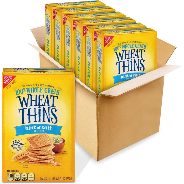 Wheat Thins Original Snacks, Whole Grain Wheat Crackers, Holiday Snack Crackers, Party Size, 20 oz Box