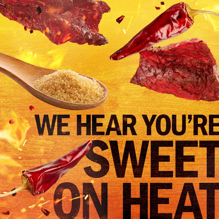 Jack Link's Beef Jerky, Sweet & Hot, Large Jerky Bags - Flavorful Meat Snacks, Ready to Eat Protein Snacks, 9g of Protein per Serving, Made with 100% Beef - 9 Oz. (Pack of 2)