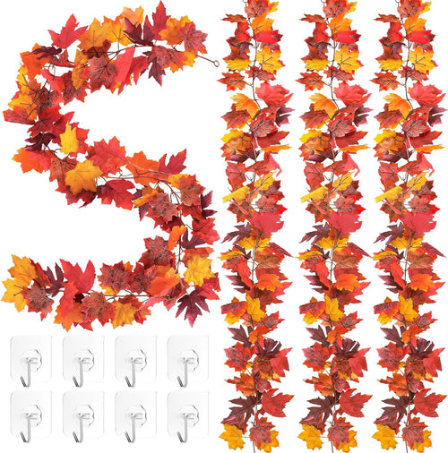 11.8FT Fall Decor, 2 Pack Fall Garland for Mantle, Fall Decorations for Home, Thanksgiving Decor for Thanksgiving Decorations Indoor, Autumn Garland for Autumn Decor Outdoor
