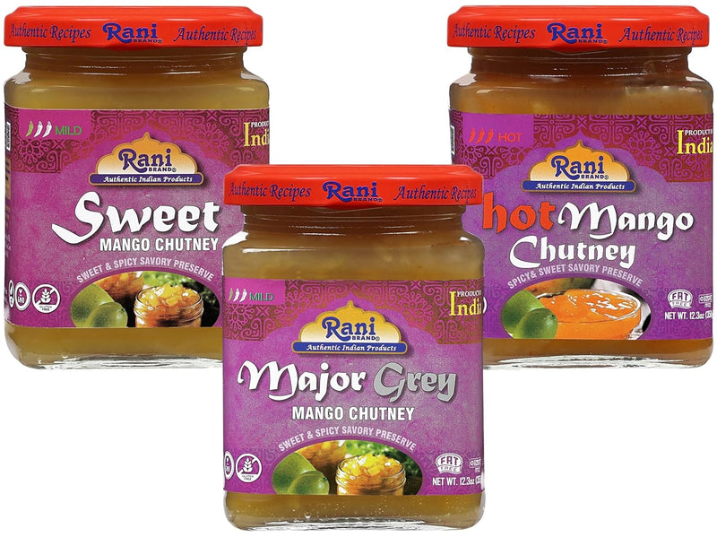 Rani Sweet Mango Chutney (Indian Preserve) 12.3oz (350g) Glass Jar, Ready to eat, Vegan ~ Gluten Free, All Natural, NON-GMO