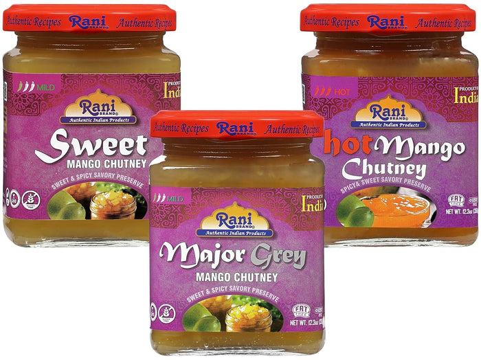 Rani Sweet Mango Chutney (Indian Preserve) 12.3oz (350g) Glass Jar, Ready to eat, Vegan ~ Gluten Free, All Natural, NON-GMO