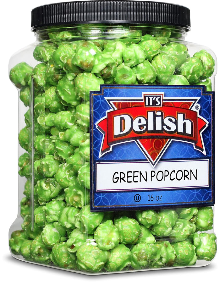 Gourmet Purple Grape Flavored Popcorn by It's Delish, 16 Oz Jumbo Container | Bulk Air Popped Pop Corn Snack - Fruity Purple Themed Candy Confetti – Gluten Free, Vegan, Kosher, 1 Count