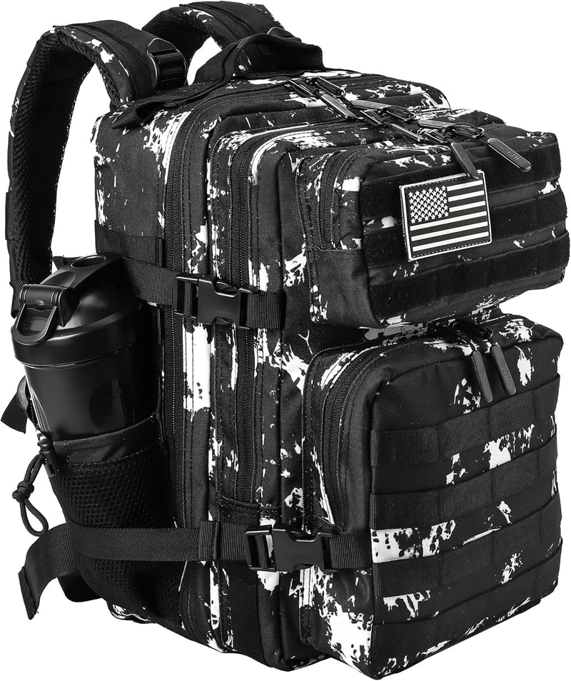 LHI Tactical Military Backpack for Men and Women 25L/35L Army Assault Pack Bag Small Rucksack with Bottle Holder