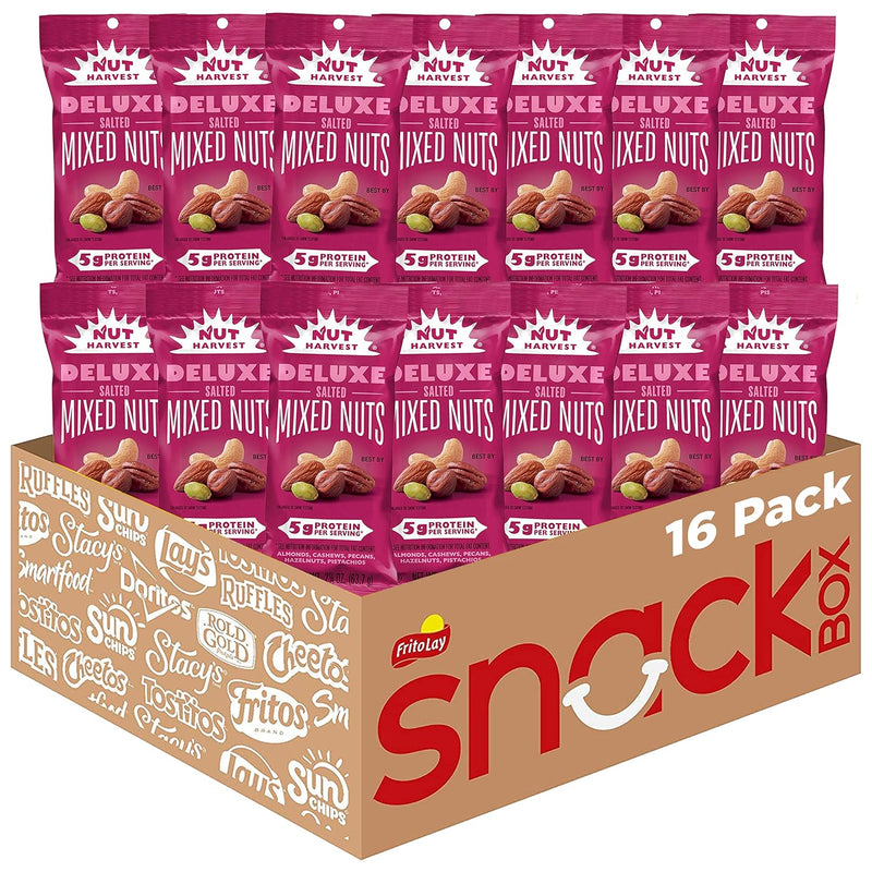 Nut Harvest, Sweet & Salty Cashews Variety Pack, 2.25 Ounce (Pack of 16)