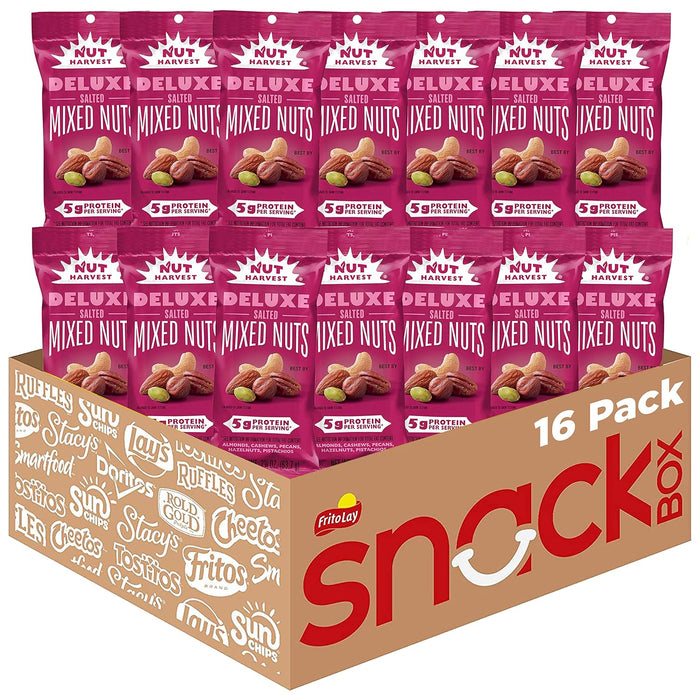 Nut Harvest, Sweet & Salty Cashews Variety Pack, 2.25 Ounce (Pack of 16)