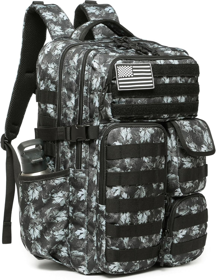 Wotony Tactical Backpack - Military waterproof backpack with multiple pockets and tactical gear for the outdoors (Black, 25L)