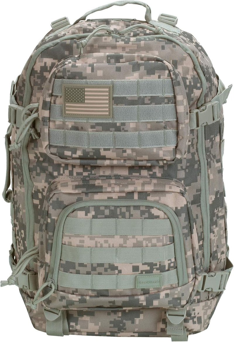 Rockland Military Tactical Laptop Backpack, Black, Large
