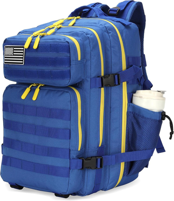 25L Tactical Backpack Military Tactical Backpack for Men and Women Small Assault Pack Outdoor Travel Hiking Camping Rucksack with Molle Webbing (Cow Print)