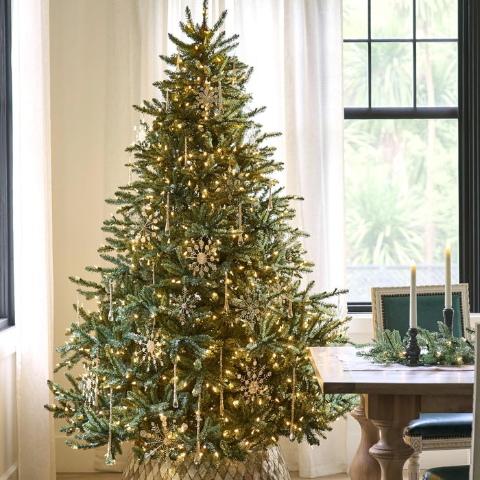 Balsam Hill 6.5ft Unlit Classic Blue Spruce - Artificial Christmas Tree with 2,144+ Tips, Premium Stand, Storage Bag & Easy Assembly for Indoor Holiday Decorating