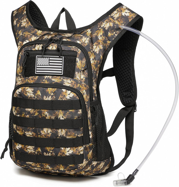 wotony Hydration Backpack with Water Bladder for Hiking Tactical Hydration Pack for Men Women Molle Water Backpack for Hiking