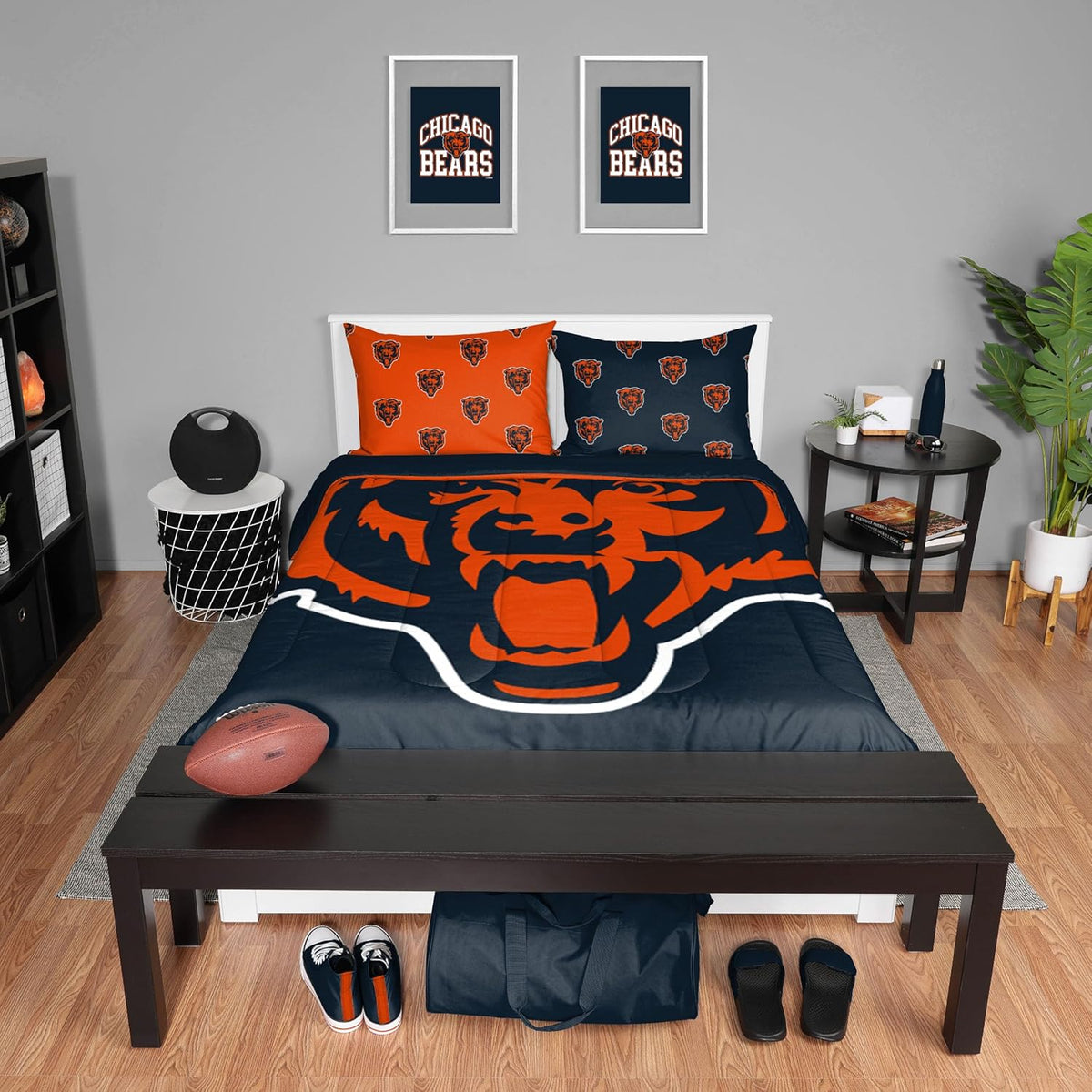 FOCO Unisex-Adult NFL Team Logo Bed in a Bag Comforter Bedding 3-Piece Set