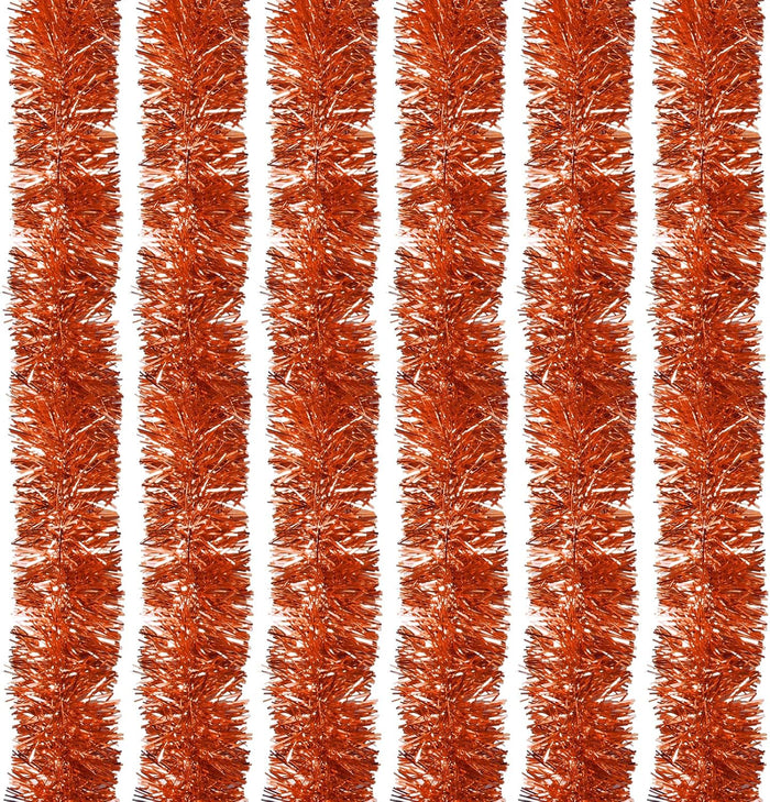 LITLANDSTAR 118 Feet Red Christmas Tinsel Garland, Metallic Twist Garland Shiny Hanging Foil Tinsel Garland for Christmas Tree Home Office Party Decoration