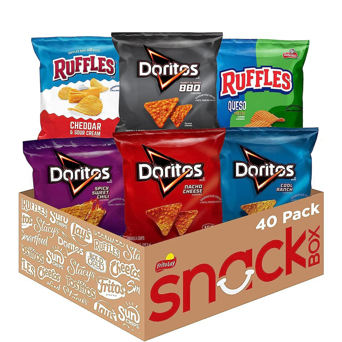 Frito-Lay Ultimate Snack Care Package, Variety Assortment of Chips, Cookies, Crackers & More, (Pack of 40)