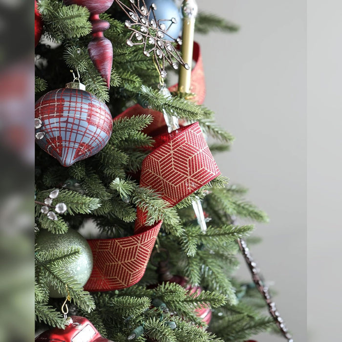 Balsam Hill 7.5ft Pre-Lit Stratford Spruce - Slim Artificial Christmas Tree with 600 Clear Incandescent Lights, True Needle Foliage, Easy Plug Technology & Premium Stand for Small Spaces