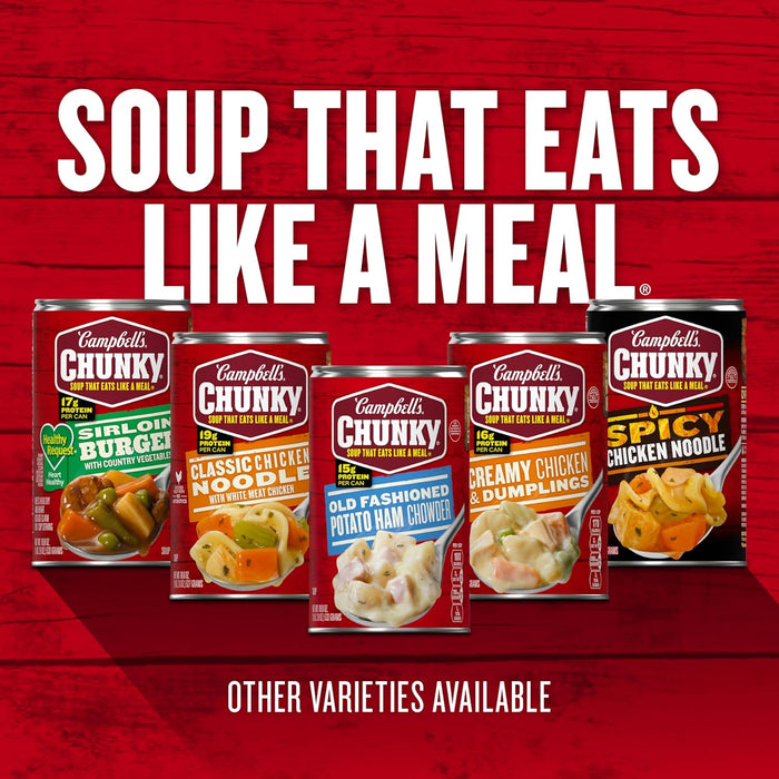 Campbell's Chunky Soup, Creamy Chicken and Dumplings Soup, 18.8 Oz Can