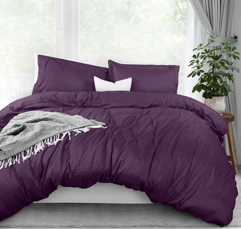 Utopia Bedding Duvet Cover Queen Size - 3 Piece with Zipper Closure - 1 Comforter Cover 90X90 Inches & 2 Pillow Shams 20X26 Inches (White) Comforter Not Included