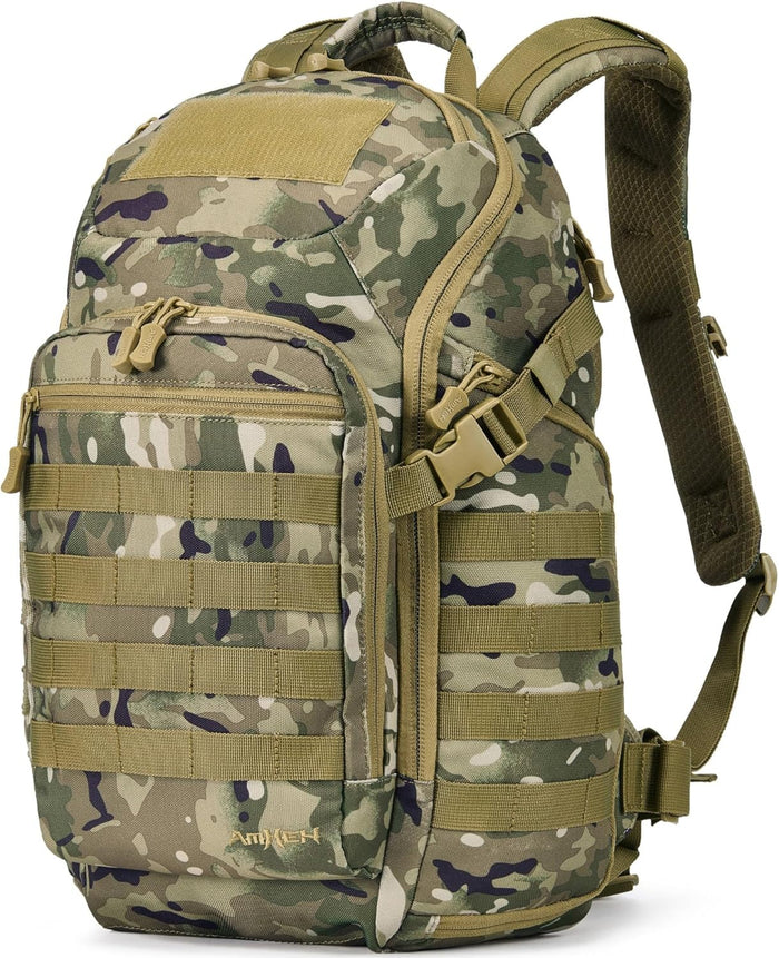 32L Military Tactical Backpack Assault Pack | Fit 17 Inch Laptop, Hiking, Survival, Travel, Work, Daily Use (Black)