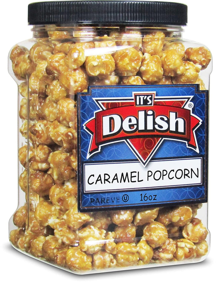 Gourmet Purple Grape Flavored Popcorn by It's Delish, 16 Oz Jumbo Container | Bulk Air Popped Pop Corn Snack - Fruity Purple Themed Candy Confetti – Gluten Free, Vegan, Kosher, 1 Count