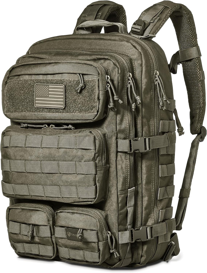 Falko Tactical Backpack 50L, 2.4x Stronger, Large Military Molle Rucksack, Heavy Duty, Work and Outdoors