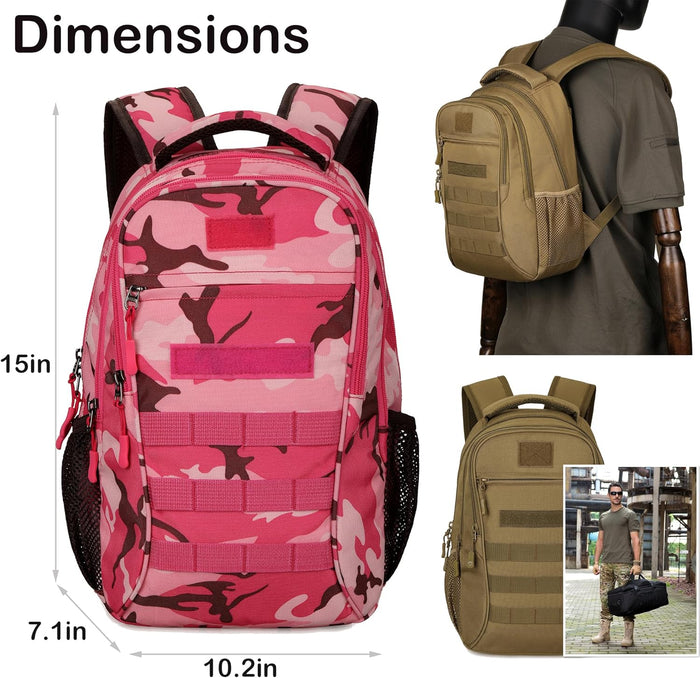 CREATOR Military Tactical Backpack for Men Mini Daypack Small Tactical Assault Bag for Hunting Camping Trekking