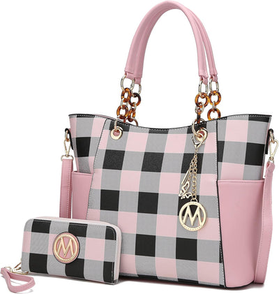 MKF Collection Tote Bag for Women, Handbag Set with Wallet-Top-Handle Bag Vegan Leather Purse by Mia K