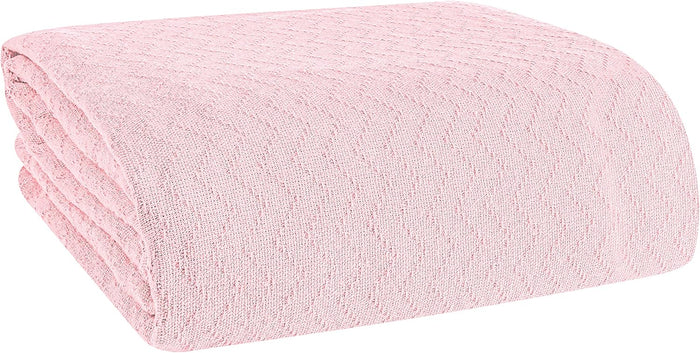 BELIZZI HOME 100% Cotton Bed Blanket, Breathable Thermal Blanket King Size, Soft Chevron 90''x102'', Perfect for Layering Any All Season, Charcoal Grey