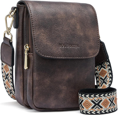 BOSTANTEN Small Crossbody Bags for Women Cell Phone Purse Leather Wallet Handbags with Card Slots