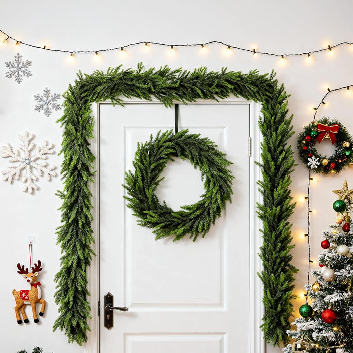 6FT Norfolk Pine Garland, Artificial Christmas Garland for Christmas Decorations