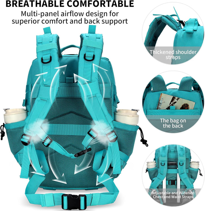 55L Tactical Backpack Heavy Duty Military Rucksack Molle Backpack 3 Day Assault Pack for Work Outdoors
