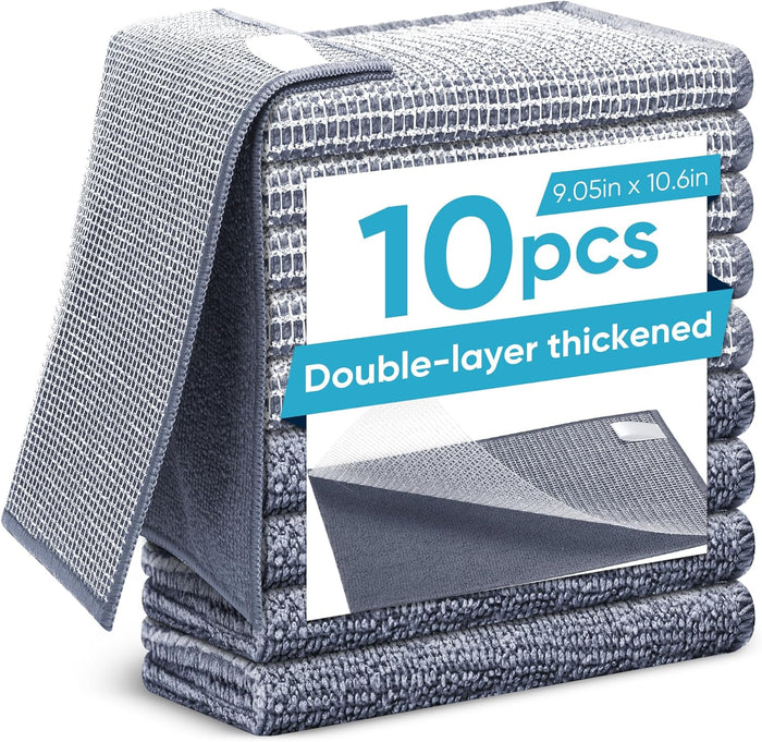 Forggon12 Pcs New Upgrade 3-Layer Metal Dish Cloth, No Scratches and No Odor, Multipurpose Wire Dishwashing Rag for Wet and Dry, Kitchen Cleaning DishRags,Sinks,Dishes,Stove Top, Dimensions(7.08X8.86)