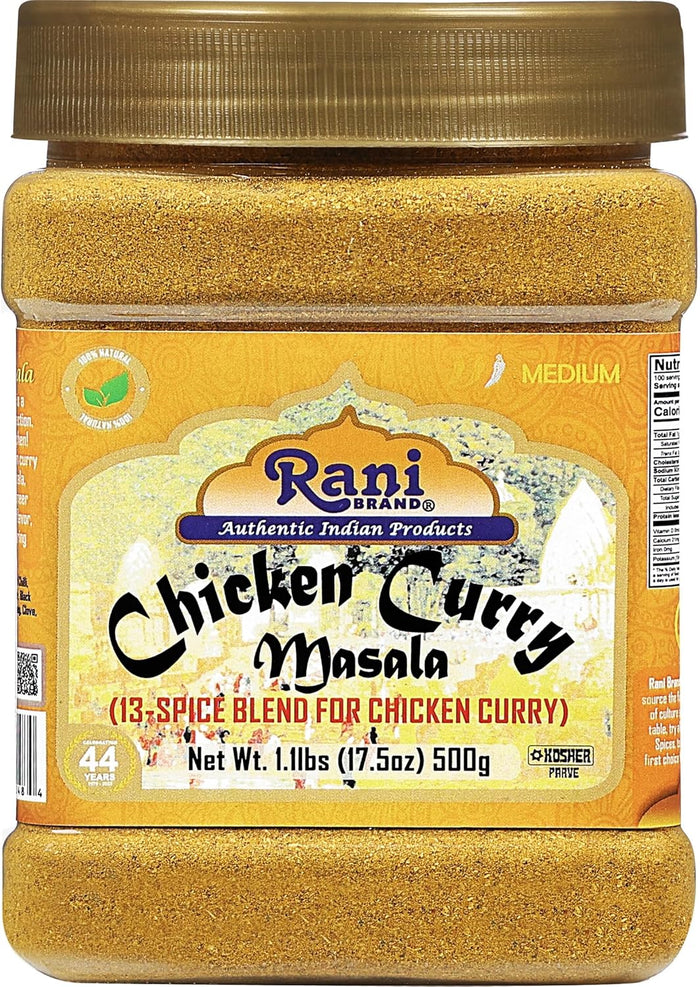 Rani Chili Chicken Curry Vegan Simmer Sauce (Ginger, Garlic, Tomatoes & Spices) 14oz (400g) Glass Jar ~ Easy to Use | Vegan | No Colors | All Natural | NON-GMO | Gluten Free | Indian Origin