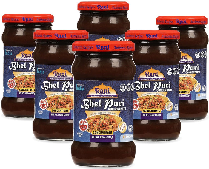 Rani Bhel Puri Concentrate (Sweet & Spicy Sauce) 10.5oz (300g) Glass Jar, Ready to Eat ~ Vegan | Gluten Free | NON-GMO | Kosher | No Colors | Indian Origin