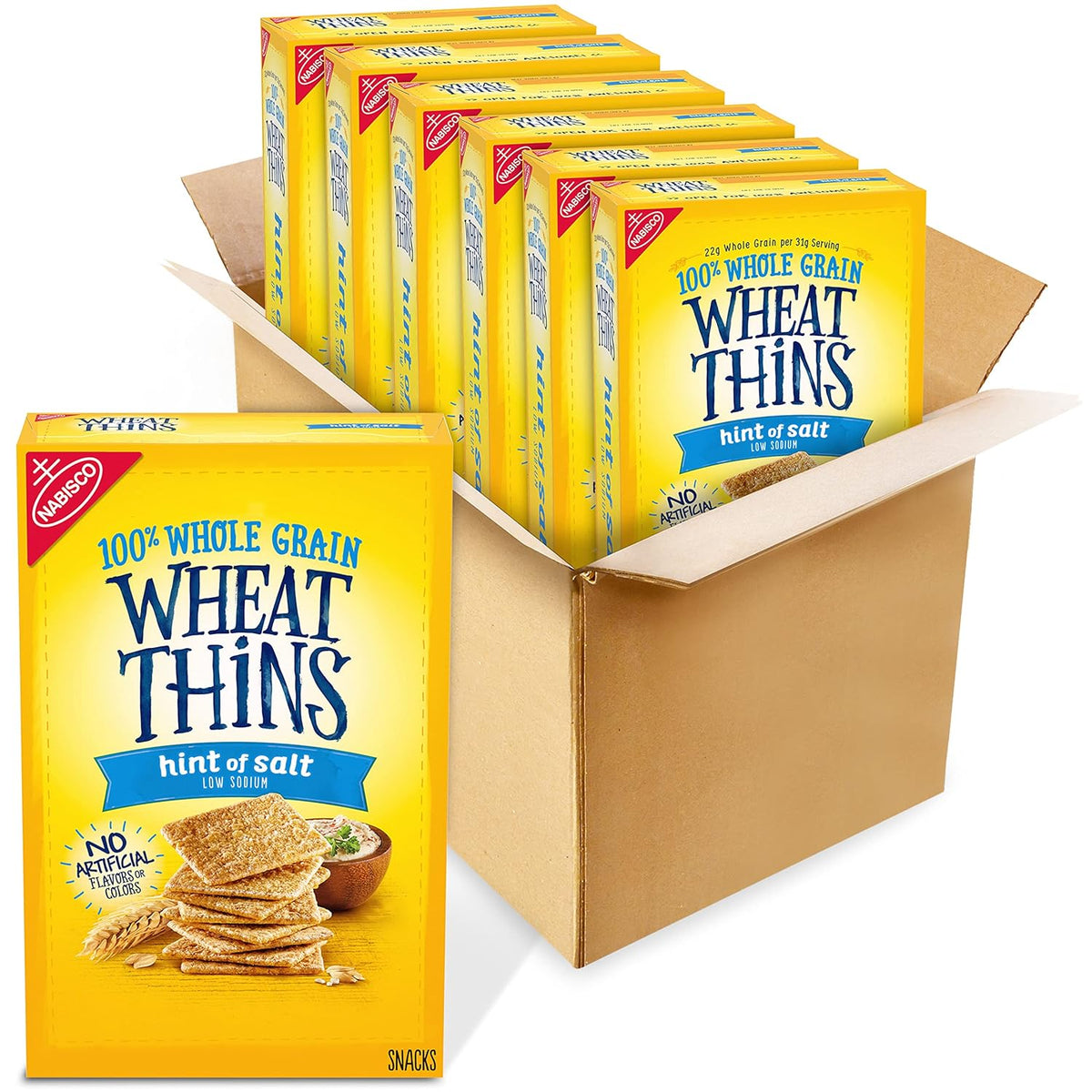 Wheat Thins Original Snacks, Whole Grain Wheat Crackers, Holiday Snack Crackers, Party Size, 20 oz Box