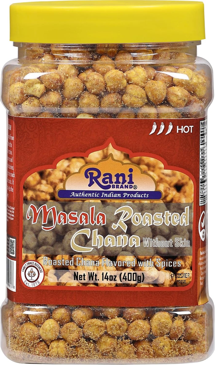 Rani Roasted Chana (Chickpeas) Sweet Mix Flavor 14oz (400g) PET Jar ~ All Natural | Vegan | No Preservatives | Gluten Friendly | Indian Origin | Ready to Eat
