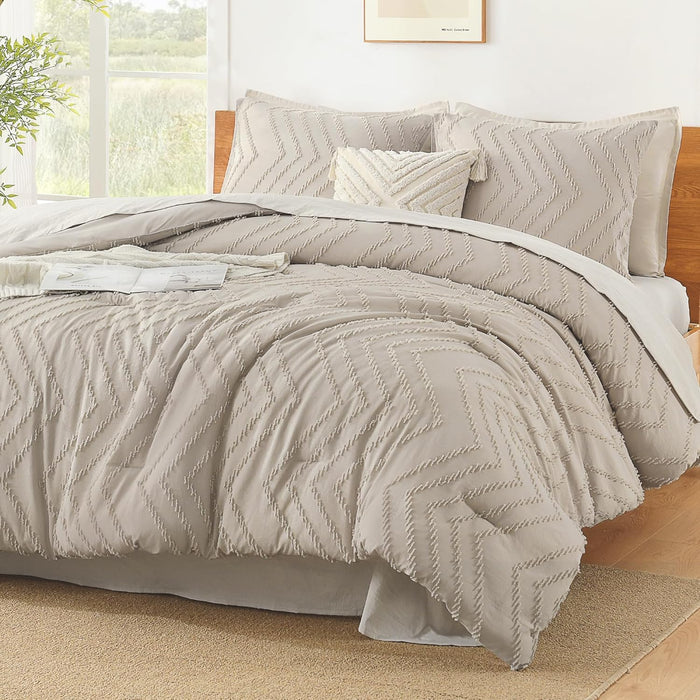 Litanika King Size Comforter Set Dark Emerald Green, 3 Pieces Lightweight Fluffy Comforter King Size Boho Tufted Comforter Bed Set Gift Choice