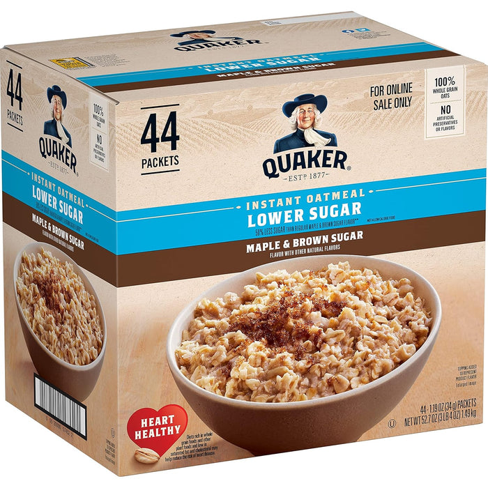 Quaker Immunity Instant Oatmeal, 3 Flavor Variety Pack, Good Source of Vitamins C, D, & Zinc, Whole Grains, No Artificial Flavors, No Colors from Artificial Sources, 1.41 oz Packets, (32 Pack)