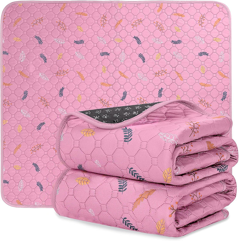 Sunheir Washable Pee Pads for Dogs , Thick Heavy Absorbency Reusable, Prevent Leakage, Waterproof , Non-Slip Pee Pads for Puppy Playpen, Crate, Whelping Box, Potty Training, Grey, 2 packs