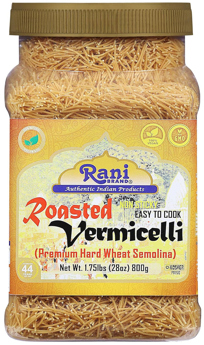 Rani Roasted Vermicelli (Roasted Wheat Noodles) 12.25oz (350g) ~ All Natural | Vegan | NON-GMO | Indian Origin