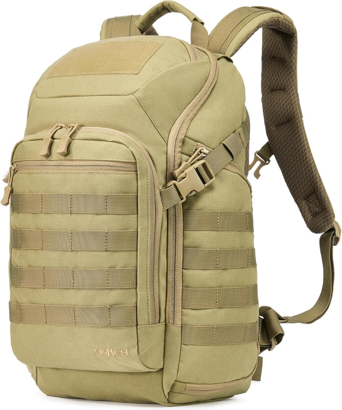 32L Military Tactical Backpack Assault Pack | Fit 17 Inch Laptop, Hiking, Survival, Travel, Work, Daily Use (Black)