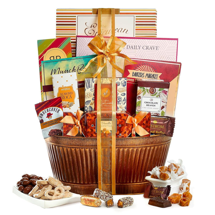 Broadway Basketeers Gift Basket Holiday Thanksgiving Gifts for Women, Men, Families, Christmas, Teacher, College, Appreciation, Thank You, Birthday, Corporate, Get Well, Sympathy Chocolate Baskets