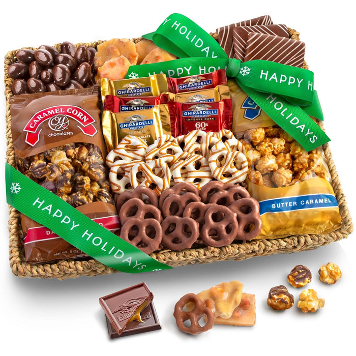 A Gift Inside Chocolate, Caramel and Crunch Grand Gift Basket