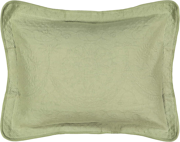 King Charles Modern Farmhouse Floral Matelasse Bedspread, 100% Cotton Breathable Bedding, King/CalKing, Sage