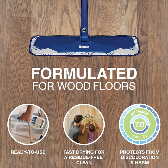 Bona Hardwood Floor Cleaner Spray - 32 fl oz - Unscented - Residue-Free Household Floor Cleaning Solution for Wood Floors