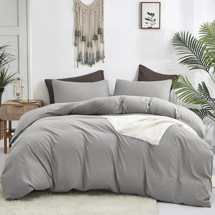 Cottonight Purple Comforter Set Queen Pale Mauve Bedding Comforter Set Full Solid Modern Dusty Lilac Purple Blanket Quilts Breathable 3 Piece Purple Comforter Set for Women Adults
