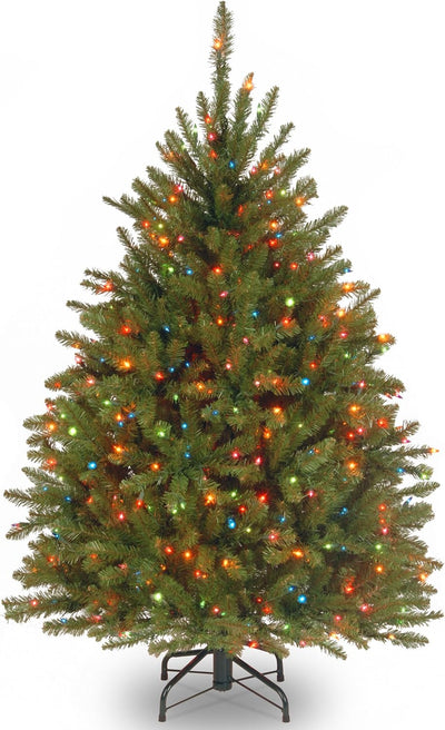 National Tree Dunhill Fir Tree With Multicolor Lights , 4.5 Feet