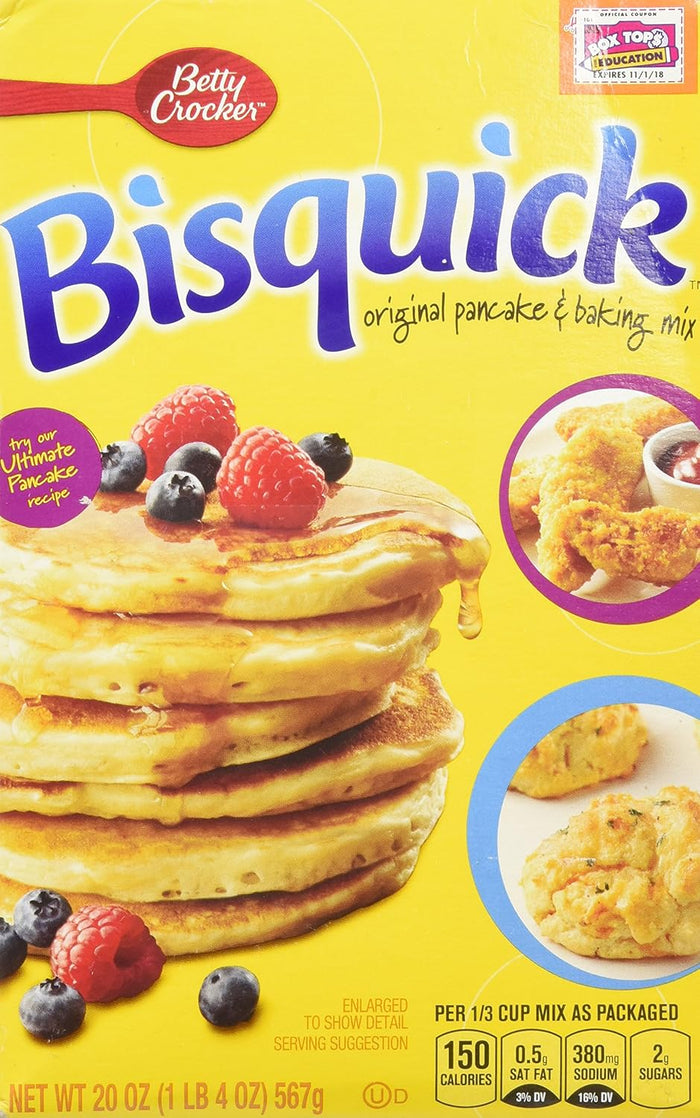 Betty Crocker Bisquick Pancake and Baking Mix, Original, Makes About 60 Pancakes, 40 oz