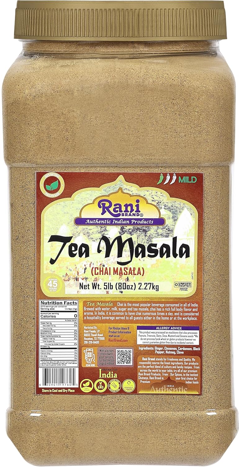Rani Tea (Chai) Masala Indian Spice Blend 3.5oz (100g) ~ All Natural | Vegan | Gluten Friendly | Salt & Sugar Free | NON-GMO | No Colors | Indian Origin