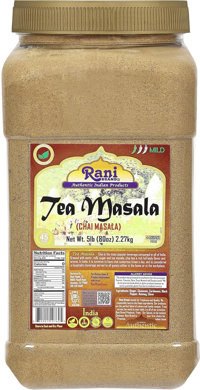 Rani Tea (Chai) Masala Indian Spice Blend 3.5oz (100g) ~ All Natural | Vegan | Gluten Friendly | Salt & Sugar Free | NON-GMO | No Colors | Indian Origin